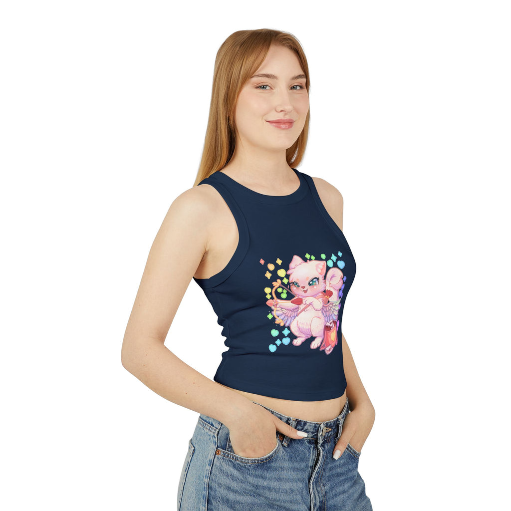 Cupid the Cat Racer Tank Top