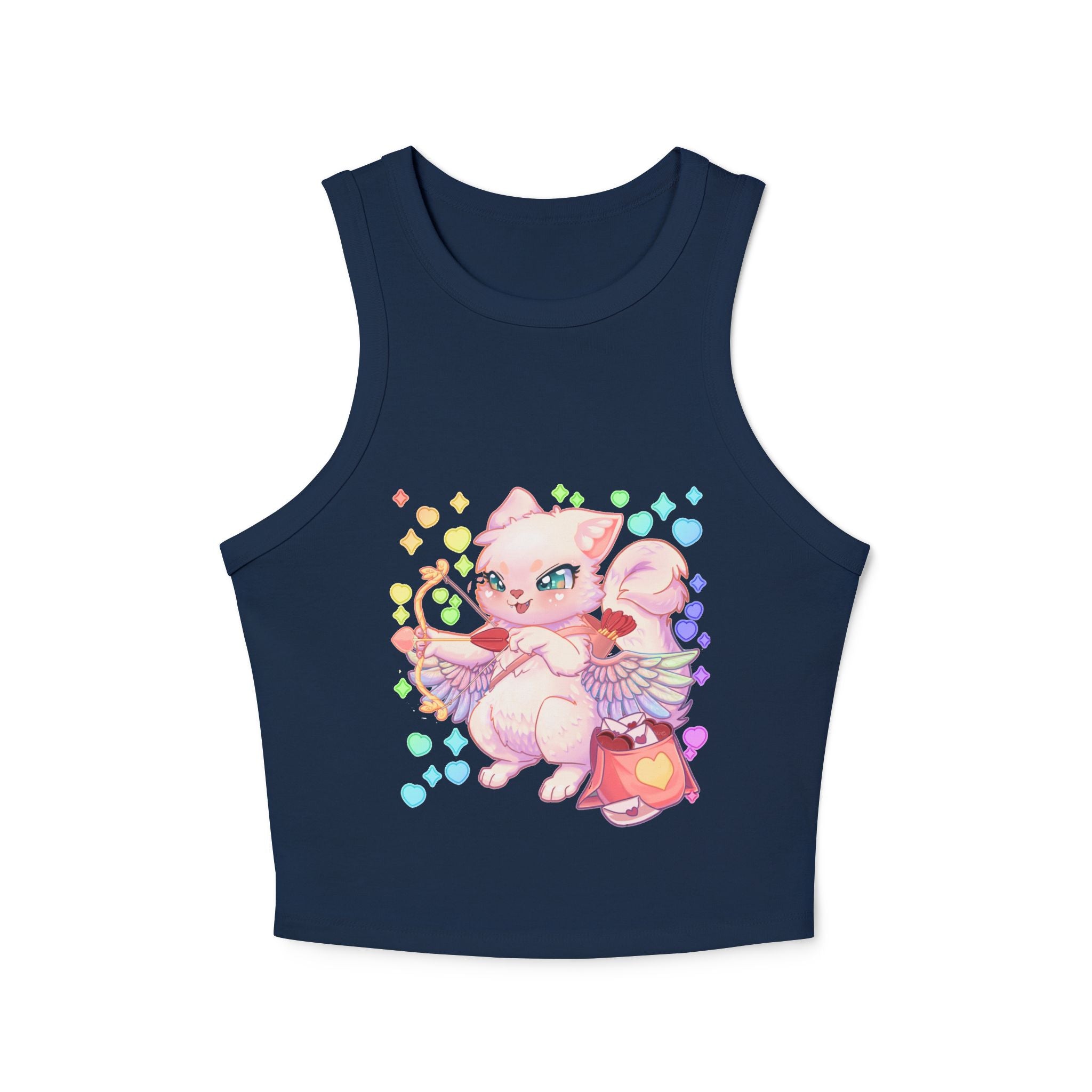 Cupid the Cat Racer Tank Top