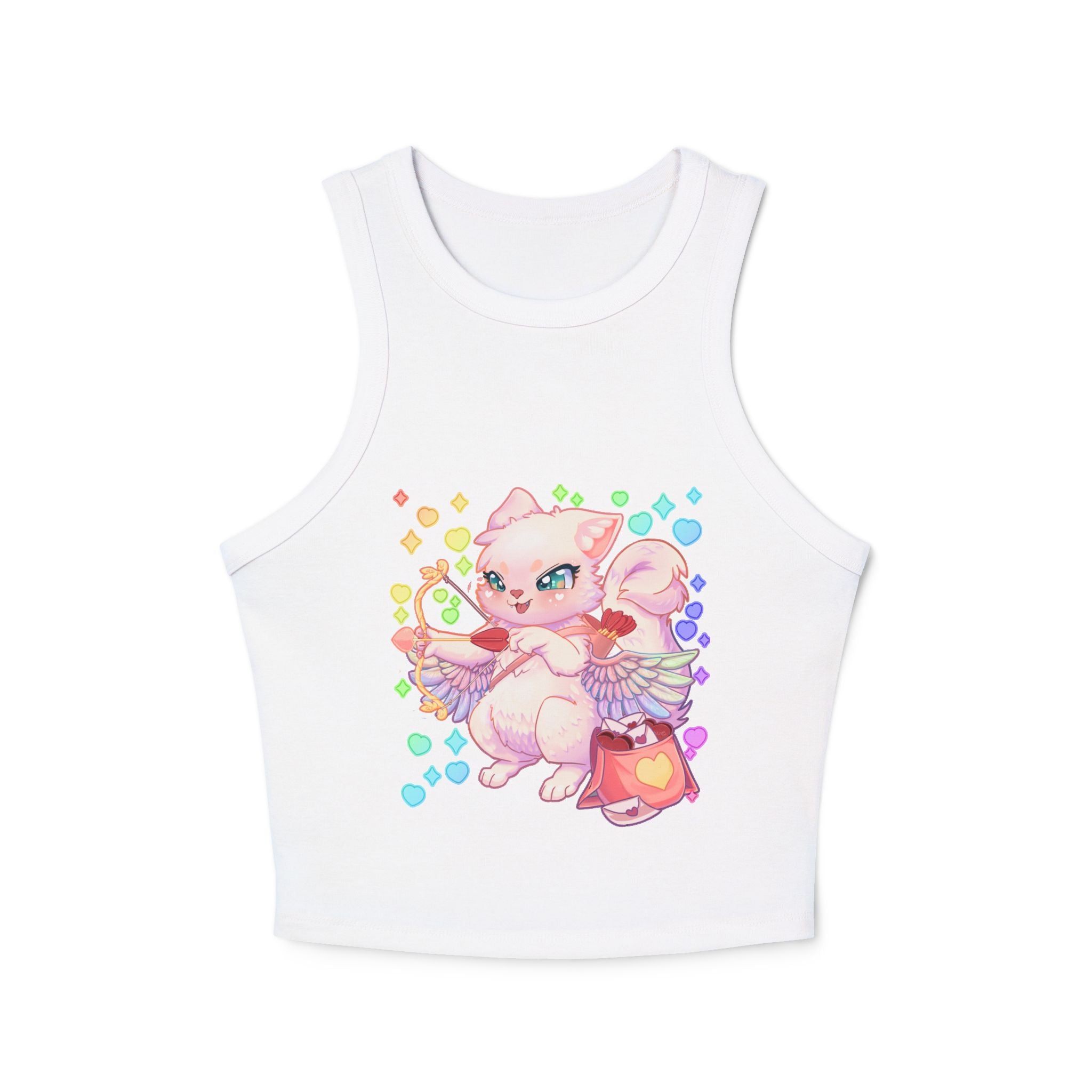 Cupid the Cat Racer Tank Top